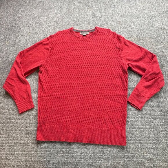 Daniel Cremieux Sweater Mens‎ L Red 100% Supima Cotton Signature Collection - Picture 1 of 7